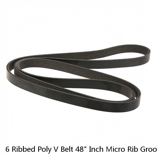 6 Ribbed Poly V Belt 48" Inch Micro Rib Groove Flat Belt Metric 480J6 480 J 6 #1 image